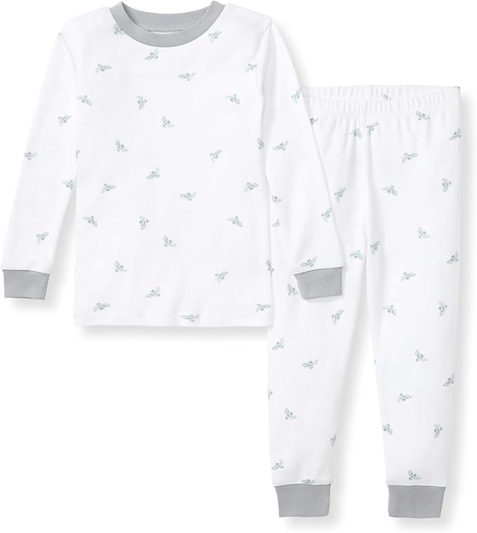 Burt's Bees Baby Boys' 2-Piece Long Sleeve Tee and Pants Organic Cotton Pajama Set