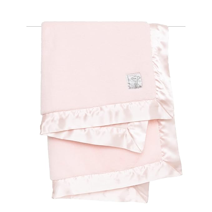Little Giraffe Posh Mink Baby Blanket - Double-Sided Ultra Soft Plush Fabric, for New Moms, Newborn Must-Have for Girls, Cozy & Cuddly Comfort Blanket, 29" x 35", Pink