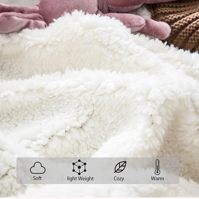 insular Warm Baby Sleeping Bag Envelope Winter Kid Sleepsack Footmuff Stroller Knitted Sleep Sack Newborn Knit Wool Swaddling Blanket (Beige)