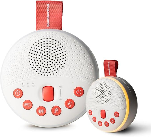 SlumberPod SlumberCalm Portable Sound Machine | White Noise Sound Machine Baby | Shhh Mode | 21 Relaxing Sleep Sounds | Travel Sound Machine | Rechargeable Night Light | Baby Registry Gift