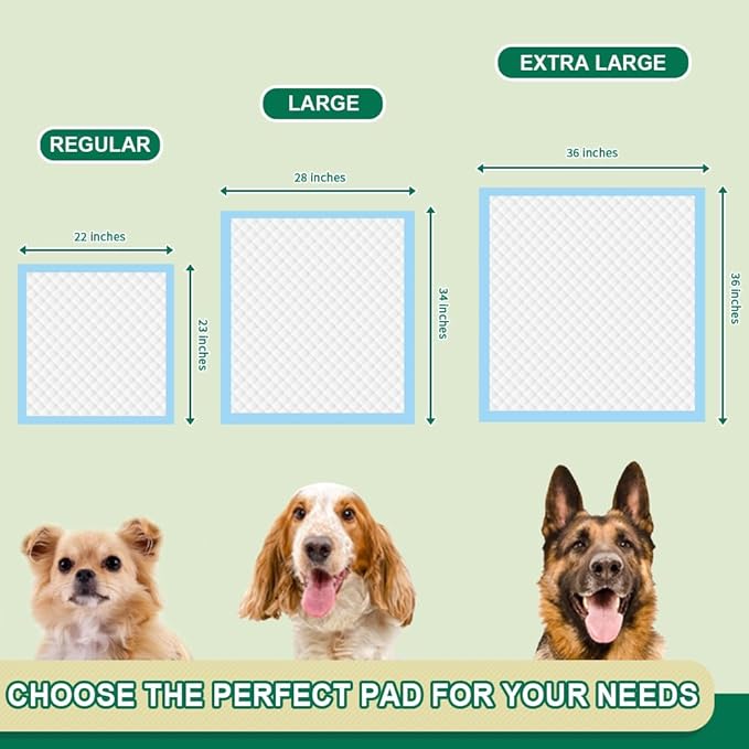 IMMCUTE Puppy Pee Pads 22"x23", 50 Count, Super Absorbent Leak-Proof Disposable Dog Training Pads for Puppies, Adult Dogs Cats & Other Pets Potty Piddle Pads for Crate, Kennel & Indoor/Outdoor Use