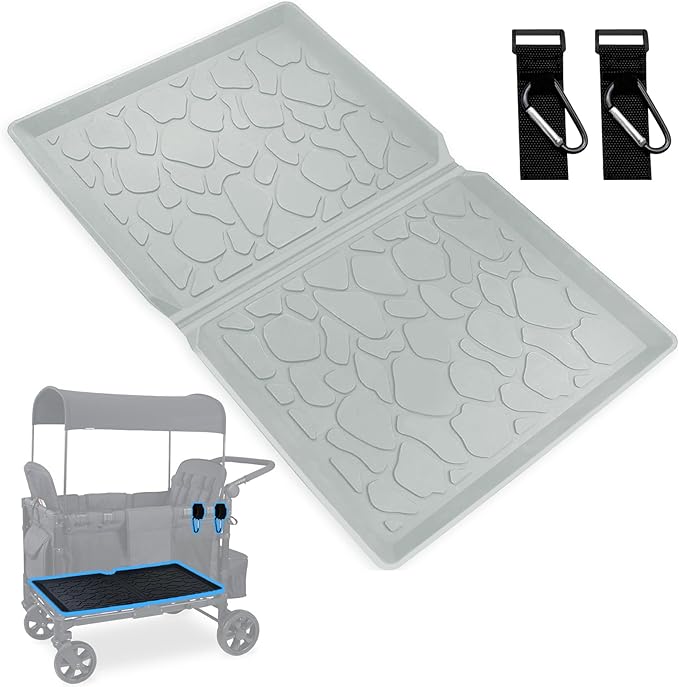 All Weather Mat for W2 Series, 30x16 inch Stroller Wagon Accessory for Wonderfold (Grey, W2)