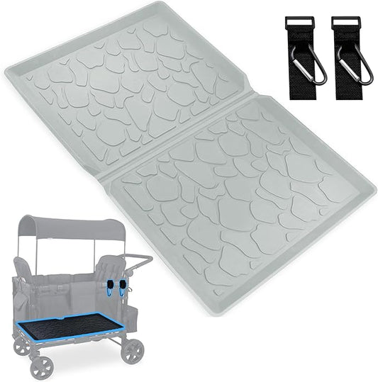 All Weather Mat for W2 Series, 30x16 inch Stroller Wagon Accessory for Wonderfold (Grey, W2)