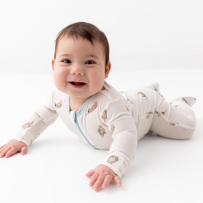 Bamboo Little Soft Baby Footie Pajamas, Baby Clothes, Newborn Sleepers, 95% Viscose and 5% Spandex, 0-24 Months