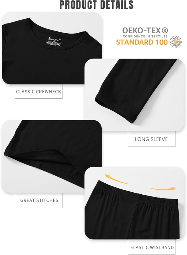 Jimonda Toddler Kids Girls Boys Pajamas Sets Soft Comfy Jammies Tencel Solid Raglan Sleepwear Pajamas Pjs 2pcs Set 18M-8Y