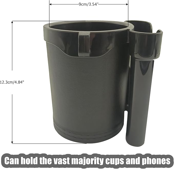 Bike Cup Holder with Phone Keys Holder, Handlebar Water Bottle Cage for E-Bike, Scooter, Stroller, Wheelchair