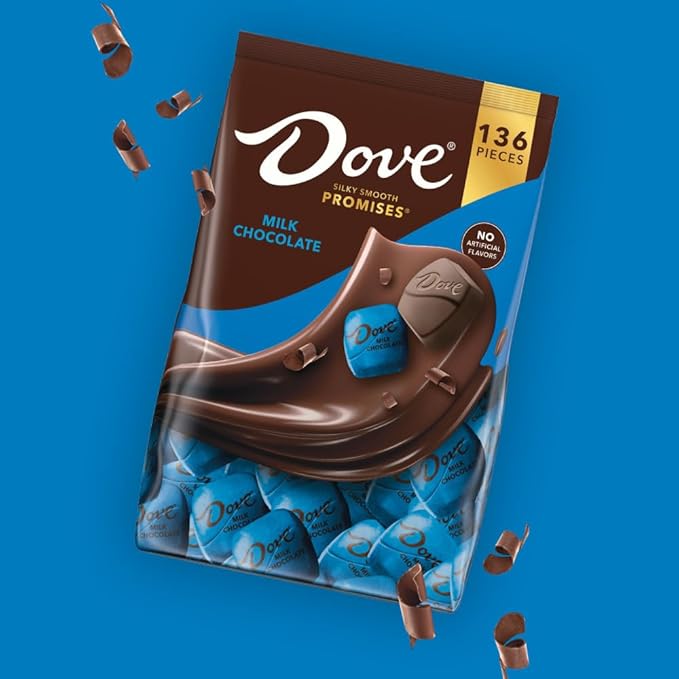 DOVE PROMISES Milk Chocolate Candy Individually Wrapped Bulk Pack (38.09 oz, 136 Piece) Bag