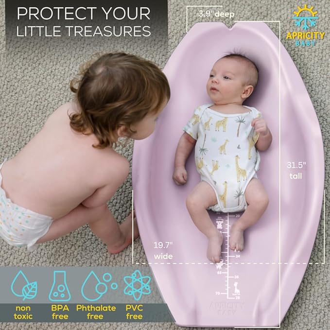 Apricity Baby Wipeable Changing Pad - Waterproof Baby Changing Pad with Raised Sides, Extra-Large 31.5" x 19.7" Diaper Changing Pad for Newborn to Toddler (Pink)