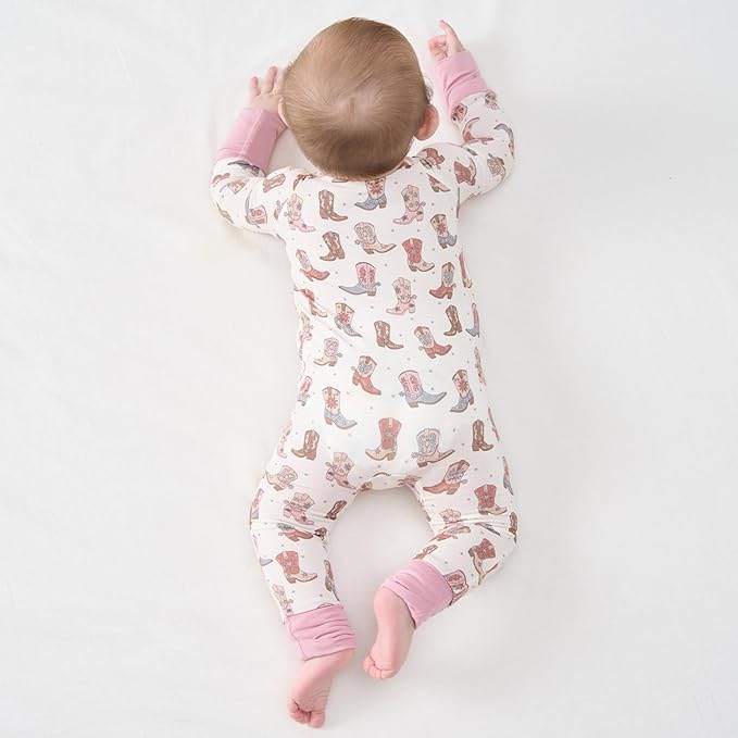 pureborn Baby Boys Girls Sleeper Snug Fit Viscose from Bamboo Pajamas 0-24 Months