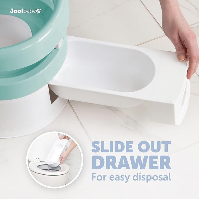 Jool Baby Potty Chair for Toddler Toilet Training - Splash Guard & Back Support (Aqua)