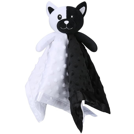 Pro Goleem Cat Loveys for Babies, Soft Security Blanket High Contrast Baby Toys for Newborn Stuffed Animals Baby Gifts for Boys and Girls, 16 Inch