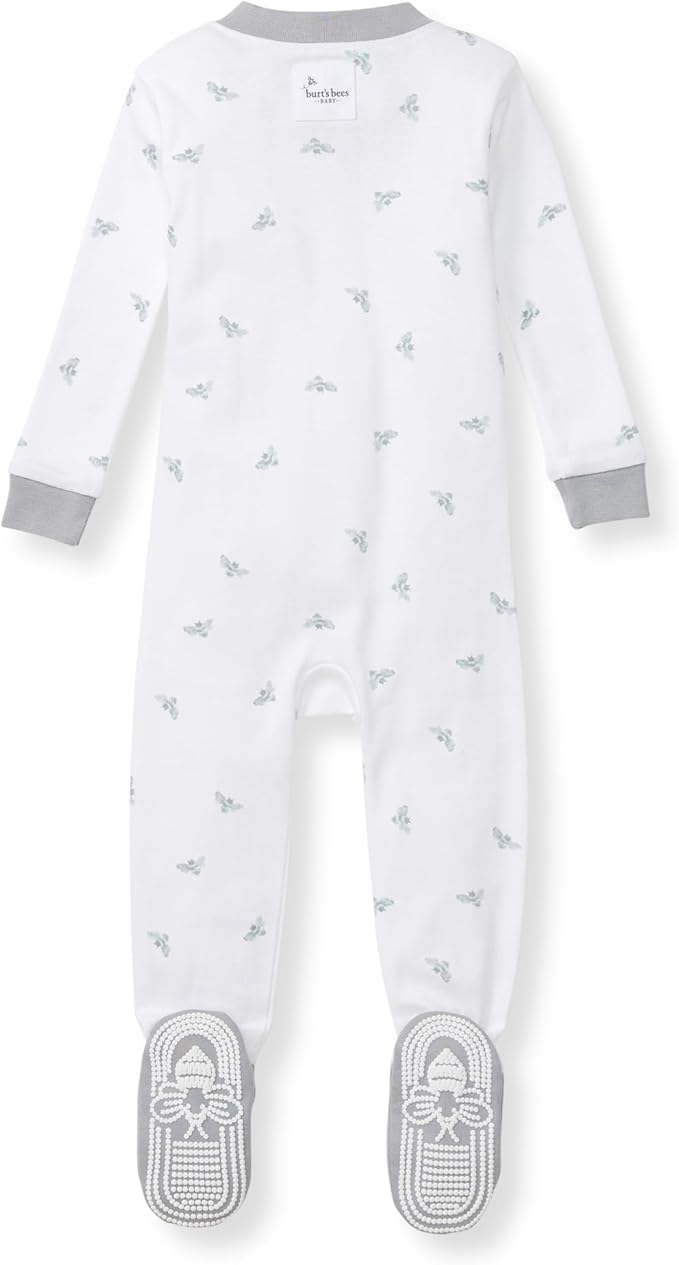 Burt's Bees Baby baby-boys Sleeper Pjs, 100% Organic Cotton, One-piece Footie, Zip Up Jumpsuit, Snug Fit Pajamas
