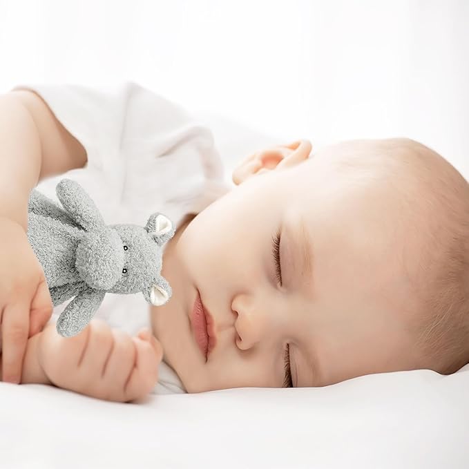 Baby Gray Hippo Soft Stuffed Animal Security Blanket, Plush Hippo Character Lovey Blanket, Baby Shower/Nursery Gift, Newborn Infant Toddler Snuggle Blankie for Boys Girls, 14 Inches