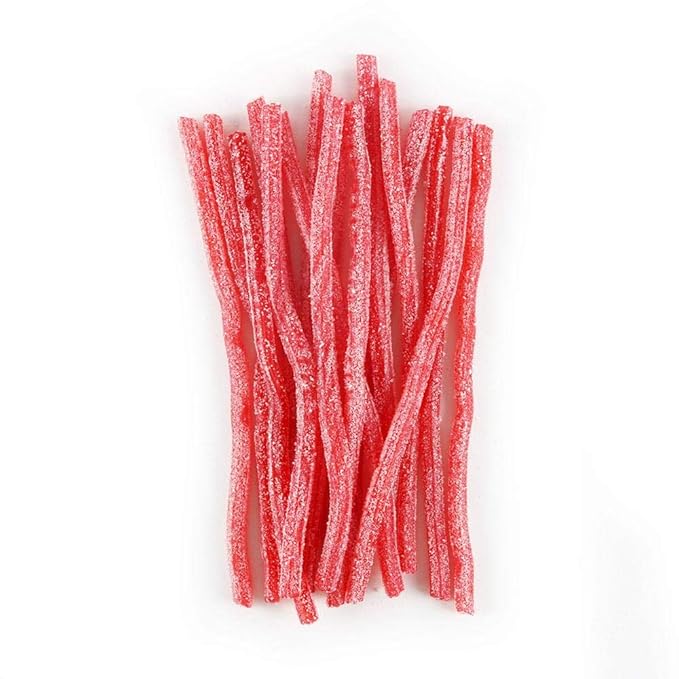 Sour Punch Straws, Sweet & Sour Strawberry Fruit Flavor, Chewy Candy, 4.5oz Tray (12 Pack)