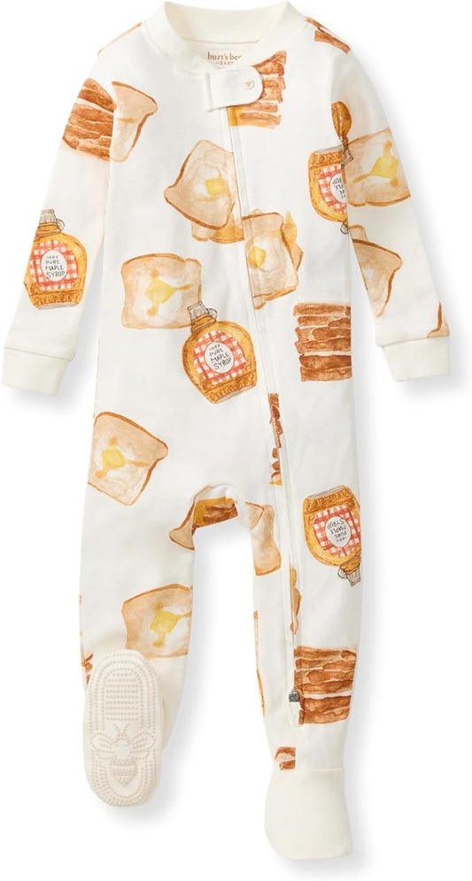 Burt's Bees Baby baby-boys Boys Sleeper Pjs, 100% Organic Cotton, One-piece Footie, Zip Up Jumpsuit, Snug Fit Pajamas