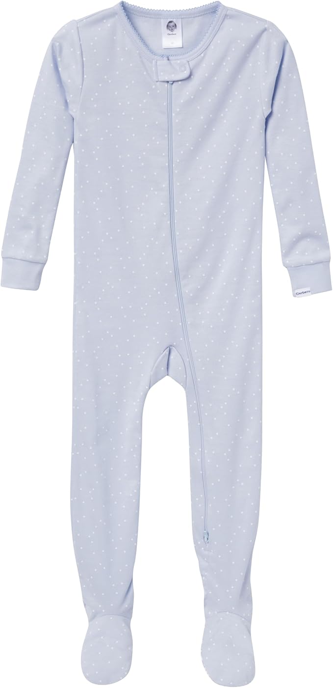 Gerber Baby Girls' 2-Pack Footed Pajamas