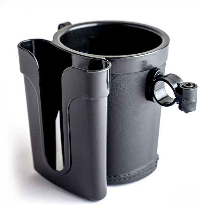 Bike Cup Holder Handlebar with Cell Phone Keys Holder Bicycle Drink Beer Holder Black