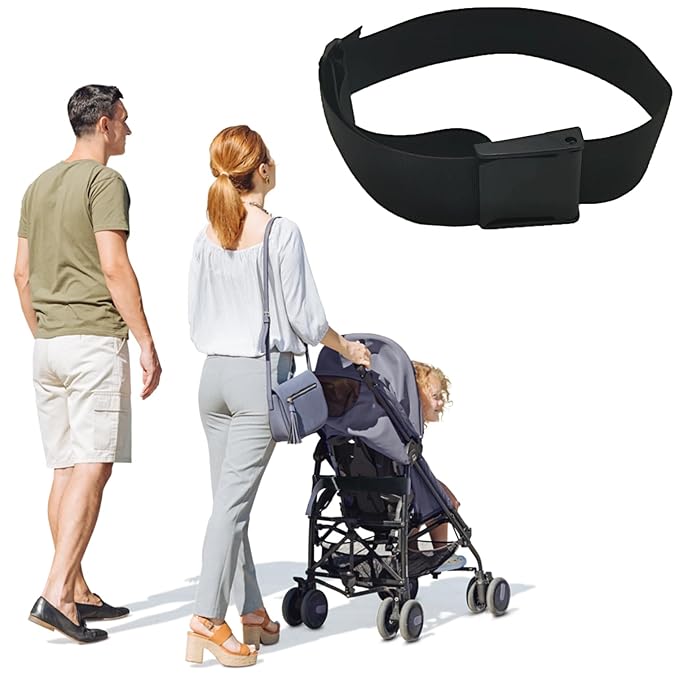 2Pcs Pushchair Stroller Straps Sit Up Seat for Universal Me Upright Pram Chair Babyzen Yoyo Connect Accessories Child Baby Strap (Black)