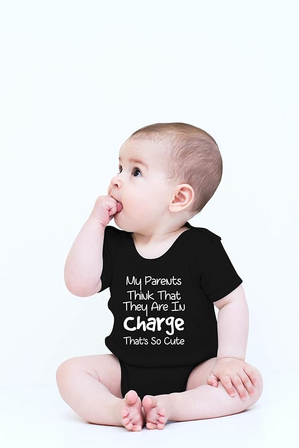 CBTwear My Parents Think That They Are in Charge Baby Bodysuit Funny Infant Outfit Unisex Humor Romper