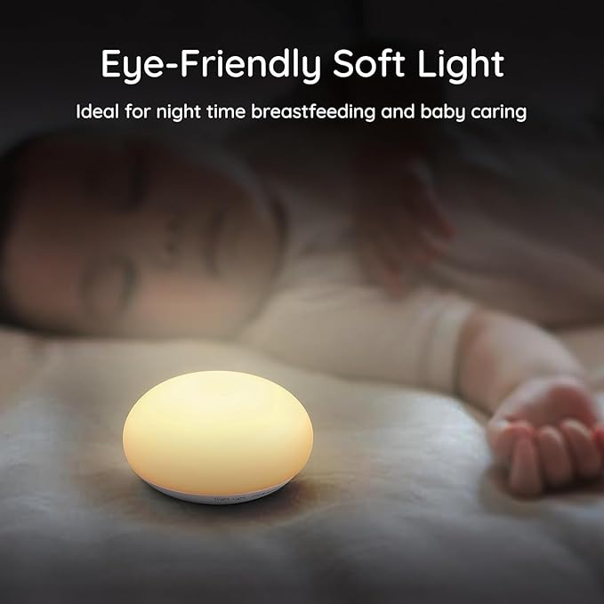 Anico Flip Night Light for Newborn Baby Nursery Feeding Diaper Changing Breastfeeding, Changes Feeds Silicone Soft Warm Nightlight, Touch Control Dimmer Portable Lamp, Registry List Shower Infant Mom