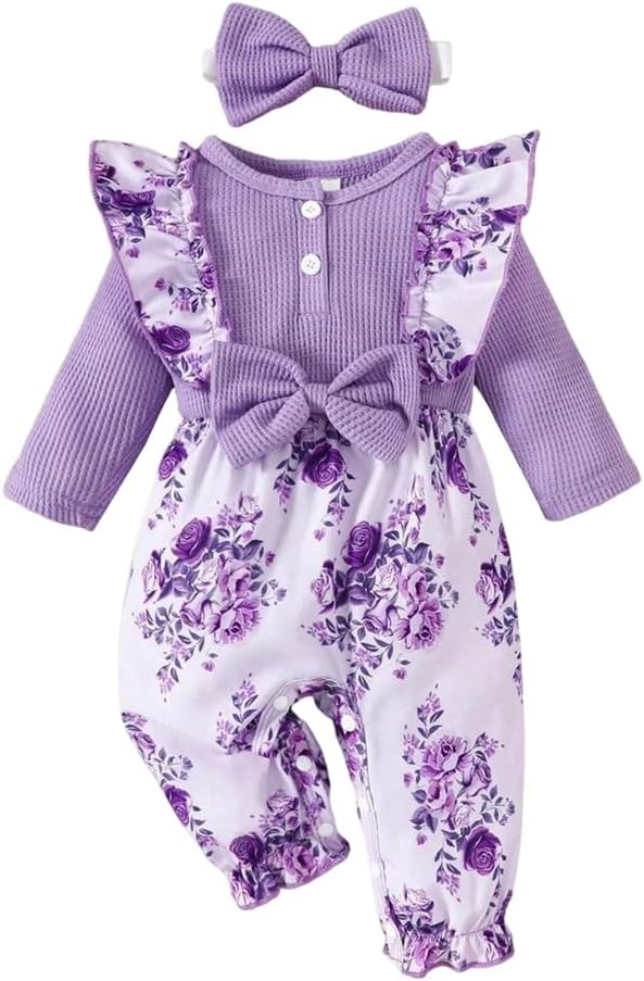 Newborn Baby Girl Clothes Jumpsuits Clothes Long Sleeve Rompers