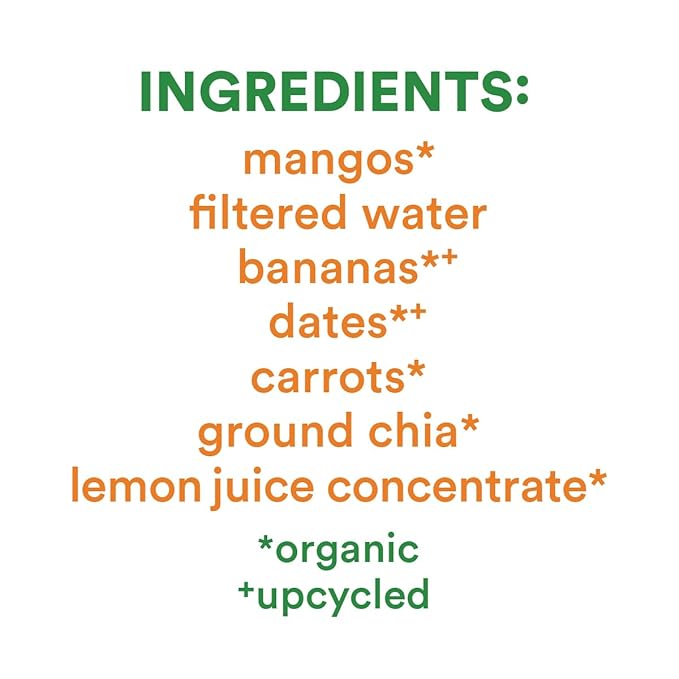 Sweet Nothings, Mango, USDA Organic Kids' Squeezable Fruit Smoothie Popsicle Pops, Value Pack of 24 - Dye-Free, No Added Sugar, Dairy-Free, Vegan, Organic Fruit and Veggie Pops, Freeze & Enjoy