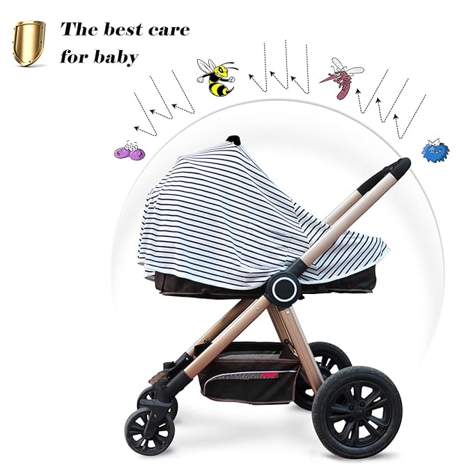 Baby Nursing Cover & Nursing Poncho - Multi Use Cover for Baby Car Seat Canopy, Shopping Cart Cover, Stroller Cover, 360° Full Privacy Breastfeeding Coverage, Baby Shower Gifts for Boy&Girl