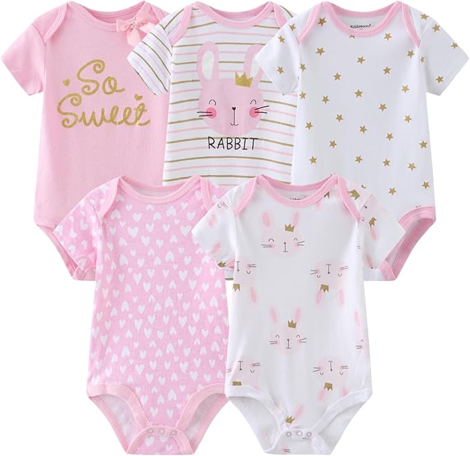 Newborn Layette Gift Set Bodysuits Pants for Baby Girl and Boy 24 Piece 100% Cotton Essentials and Accessories