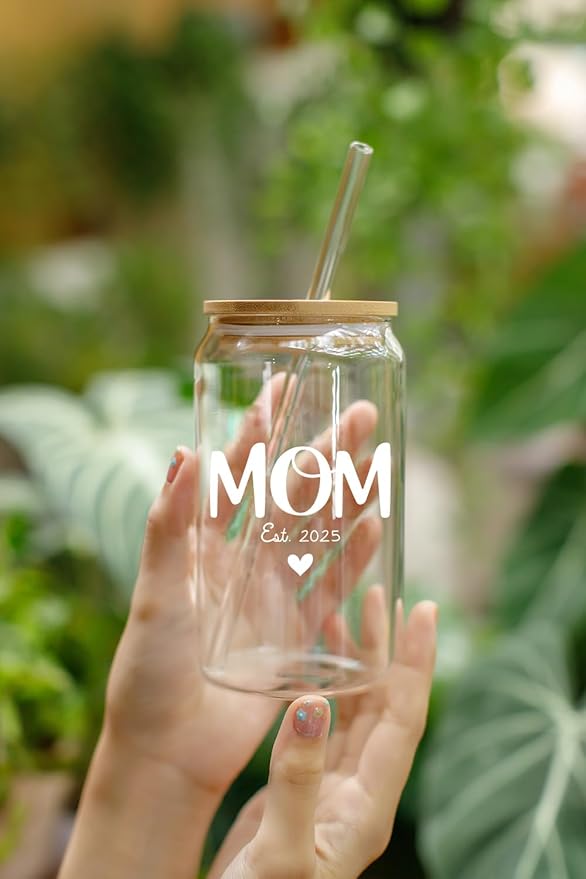 NewEleven Gifts For New Mom 2025 – Pregnancy Gifts For First Time Mom, Pregnant Mommy, Expecting Mother, Moms To Be, Mommy To Be, New Moms - 16 Oz Coffee Glass