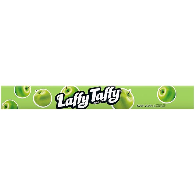 Laffy Taffy Rope Candy, Sour Apple Flavor, 0.81 Ounce Ropes (Pack of 48)