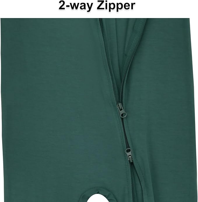 Aablexema Baby Footless Pajamas Rayon 3pcs Unisex Infant Zipper Romper with Mitten Cuffs Sleep Play PJs