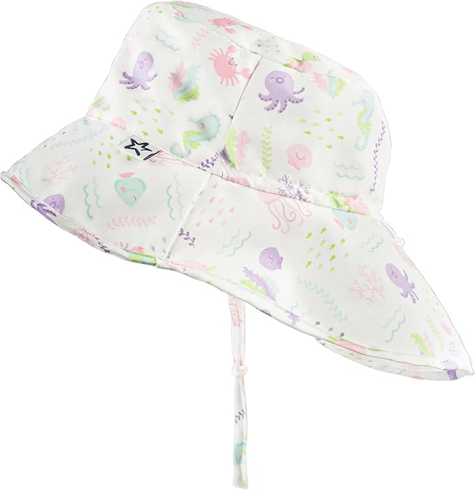 Tiny Twinkle Sun Protection Baby Flap Hat with UPF 50+ Sun Protection for Baby and Toddler Boys and Girls