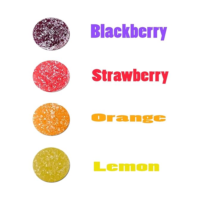 Premium Italian Fruit Jelly Candies - 2.25lb 4 Flavor Assortment- Vegan, Gluten Free, Natural Flavors, Individually Wrapped Soft And Chewy Candy (36 Oz) Made In Italy