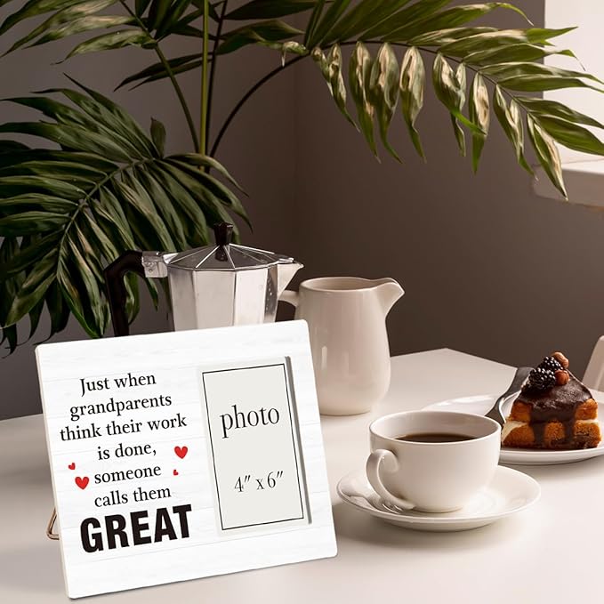 Great Grandparents Gifts Picture Frame, Grandparents Baby Announcement, Gifts for Great Grandma Grandpa Photo Frame for 4 x 6 Inch Photo