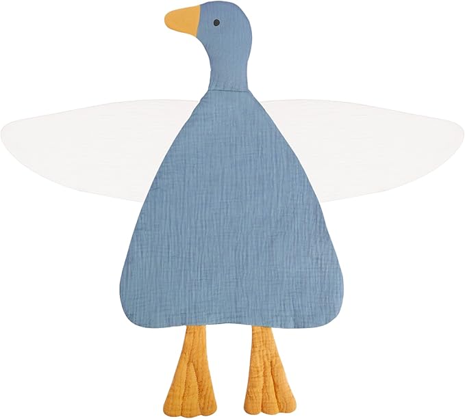 Baby Toys Lovey Blanket Soft Duck Toys for Newborn Essentials 0-6 Months, Sensory Stuffed Animal Security Blanket for Boys and Girls (Duck-Costume Blue)