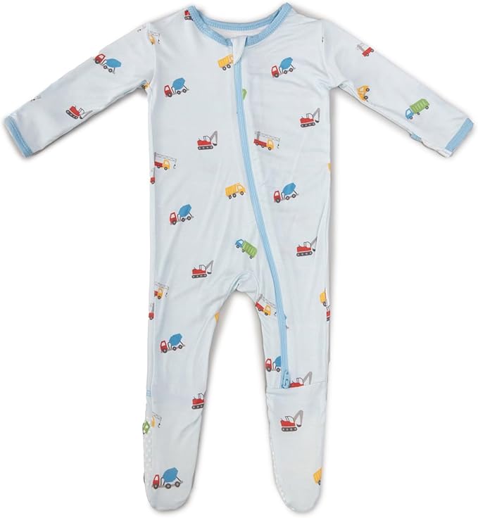 Bamboo Little Soft Baby Footie Pajamas, Baby Clothes, Newborn Sleepers, 95% Viscose and 5% Spandex, 0-24 Months