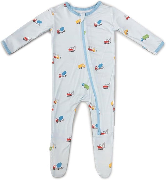 Bamboo Little Soft Baby Footie Pajamas, Baby Clothes, Newborn Sleepers, 95% Viscose and 5% Spandex, 0-24 Months