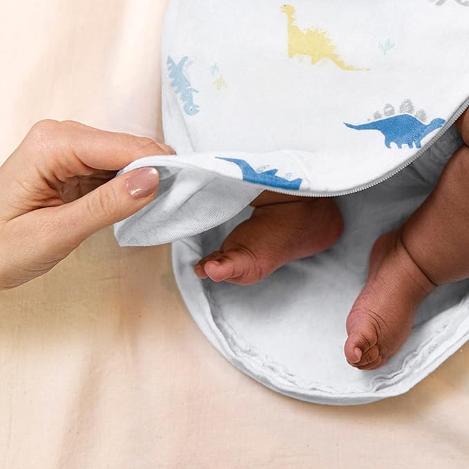 aden + anais Essentials Easy Swaddle Wrap Quick Change with Bottom Zipper, Snug Cotton Knit Baby Wrap Swaddle Blanket for Newborns, TOG 1.0, 5 Pack, Starlit, 0-3 Months, Small/Medium