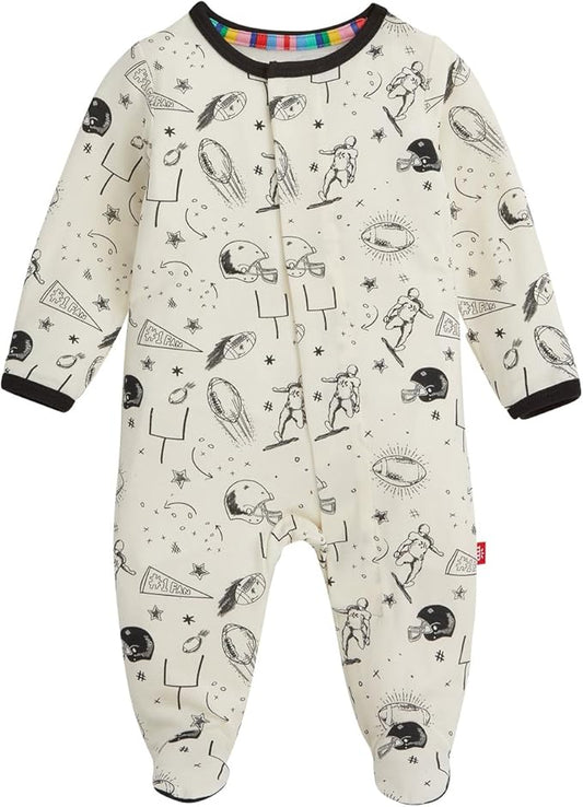 Magnetic Me Boys Modal Magnetic Baby Footie Pajamas | Silky Soft Modal Fabric | Baby Sleepers Available in Sizes PRE - 24M
