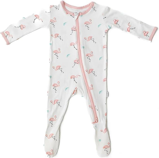 Bamboo Little Soft Baby Footie Pajamas, Baby Clothes, Newborn Sleepers, 95% Viscose and 5% Spandex, 0-24 Months