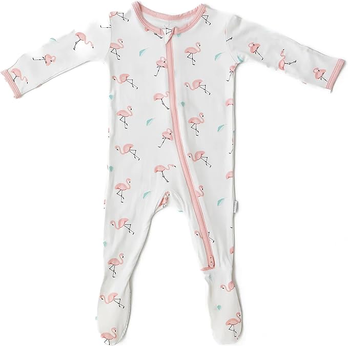 Bamboo Little Soft Baby Footie Pajamas, Baby Clothes, Newborn Sleepers, 95% Viscose and 5% Spandex, 0-24 Months