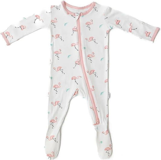 Bamboo Little Soft Baby Footie Pajamas, Baby Clothes, Newborn Sleepers, 95% Viscose and 5% Spandex, 0-24 Months