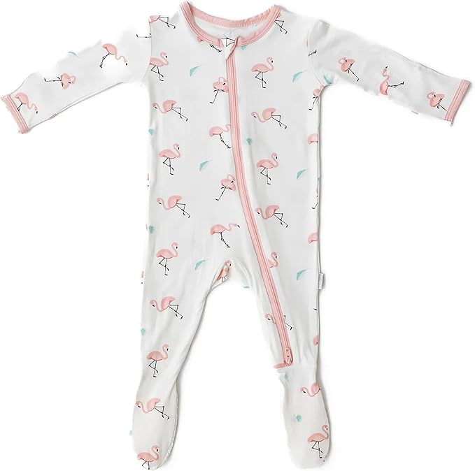 Bamboo Little Soft Baby Footie Pajamas, Baby Clothes, Newborn Sleepers, 95% Viscose and 5% Spandex, 0-24 Months