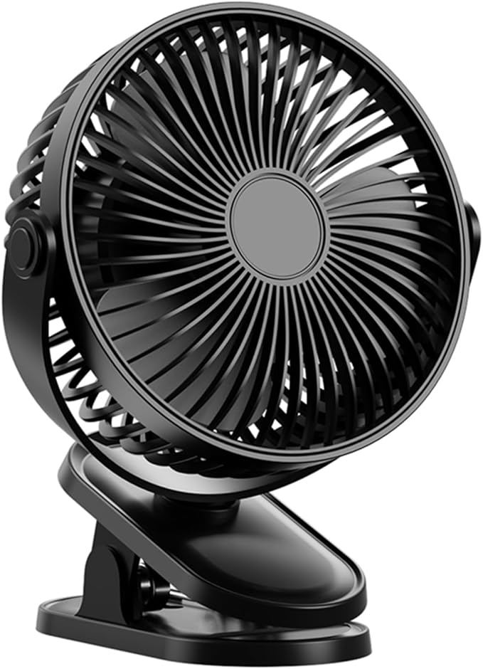 Clip on Fan, 6.5-in Table Fan, Ultra Quiet Personal Desk Fan with Strong Clamp for Golf Cart,Office Desk, Camping, Bedroom