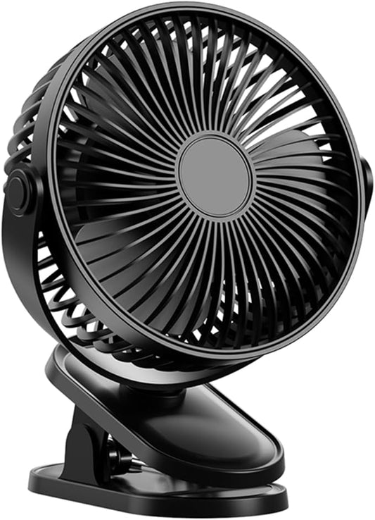 Clip on Fan, 6.5-in Table Fan, Ultra Quiet Personal Desk Fan with Strong Clamp for Golf Cart,Office Desk, Camping, Bedroom