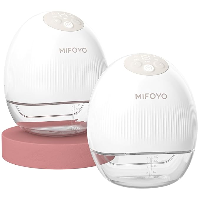 Breast Pump, Wearable Breastfeeding Pump, Electric Breast Pumping, Hands Free Breast Pump with 4 Modes & 9 Levels - Rechargeable Milk Pump, Smart Display for Moms, 24mm 2 Pack