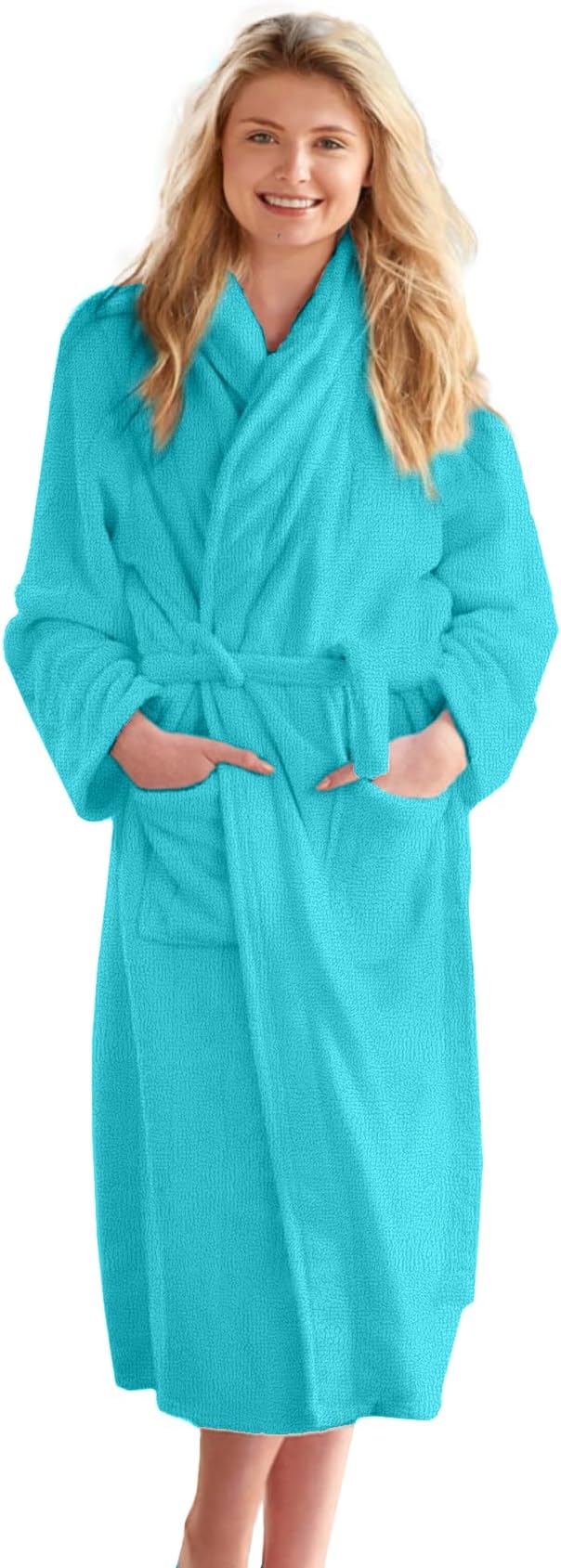 DAN RIVER Premium Cotton Terry Robes for Women and Men, Ultra Soft bathrobe with Adjustable Waist Belt and Pockets Pack of 1