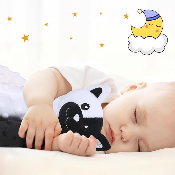 Pro Goleem Cat Loveys for Babies, Soft Security Blanket High Contrast Baby Toys for Newborn Stuffed Animals Baby Gifts for Boys and Girls, 16 Inch