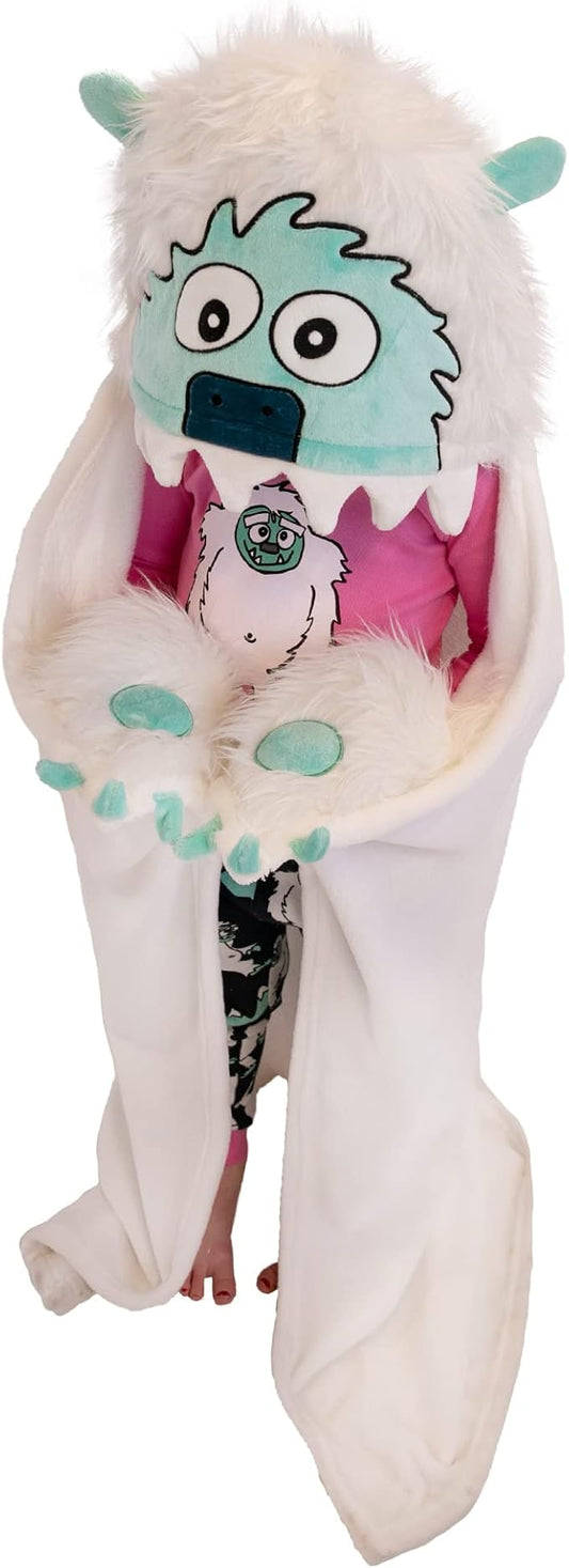 Lazy One Wearable Hooded Blanket for Kids, Animal Hooded Blanket (Yeti)