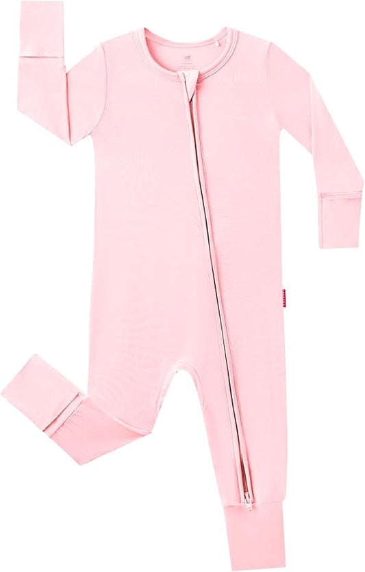Footless Pajamas Baby Boy Girls, Viscose from Bamboo Baby Pajamas, Two Way Zipper Sleepers, Newborn Pjs